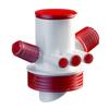 50/75mm 6 Ports Kitchen Sink Downpipe Connector Basin Sewer Branch Drain Pipe Adapter Anti odor Dishwasher Water