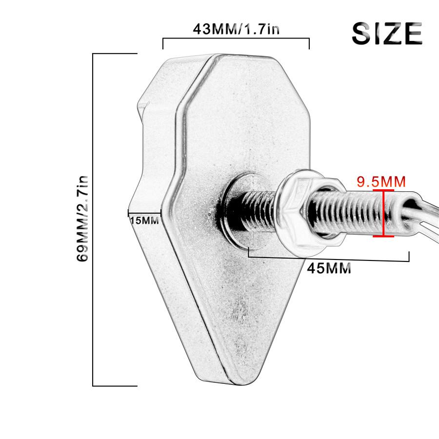 1 Pair Universal Motorcycle LED Turn Signal Indicators Amber Blinker Left Right Daytime Running Light Signal Lamp