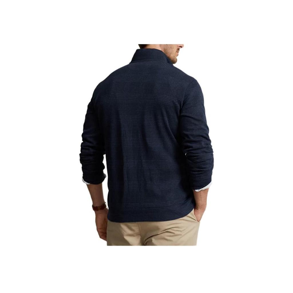 Polo Ralph Lauren Solid Color Half-Zip Pony Embroidered Long Sleeve Knit Sweater Men sweater Blue 710916638-002