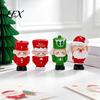 Winter Home Accents 2Pcs Mini Christmas Figurine, Cute Santa Claus Nutcracker Soldier Dolls, DIY Accessories Holiday Gift for Friends Micro Landscape