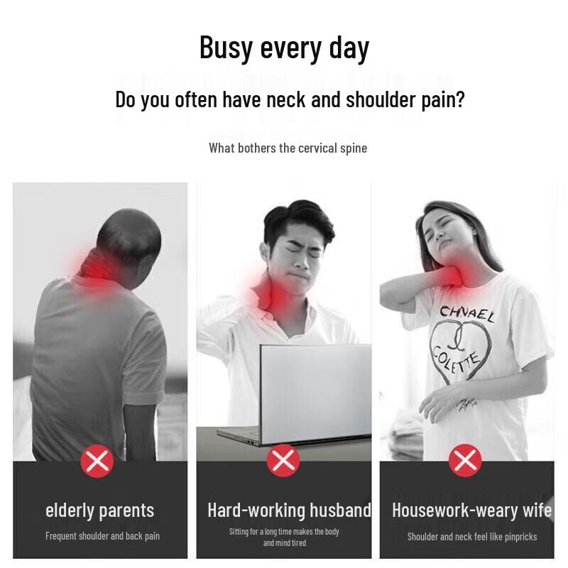 Aux Heating Massage Pillow for Neck, Back, and Waist