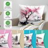 Japanse Kersentuin Boom Kussensloop Gedrukt Polyester 45X45Cm Sierkussenhoes Decoratief Bankkussen Kussensloop Huisdecoratie
