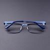 Men Square Metal Large Frame Reading Glasses Blue Light Blocking Presbyopia Readers +1 25 To +2 25
