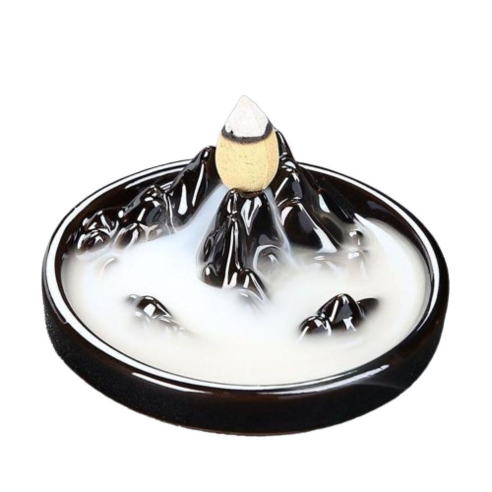 Wasserfall-Räuchergefäß, Rückfluss-Räuchergefäß, kreativer Keramik-Aromatherapie-Dufthalter, Vintage-Aroma-Diffusor für den Innenbereich