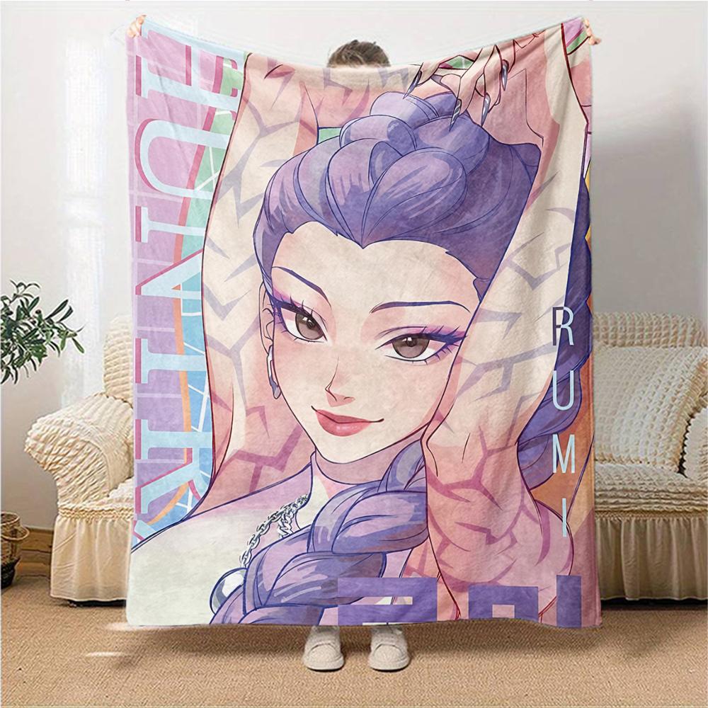 1Pc Purple Hair Hunter Blanket For Couch Bed Plush Cozy Fuzzy Blanket Super Soft Warm Blankets For Fall And Winter 0918206