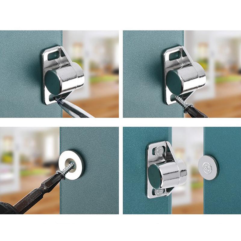 Magnetischer Schranktürverschluss, magnetischer Möbeltürstopper, näher, starker, superstarker Neodym-Magnetriegel