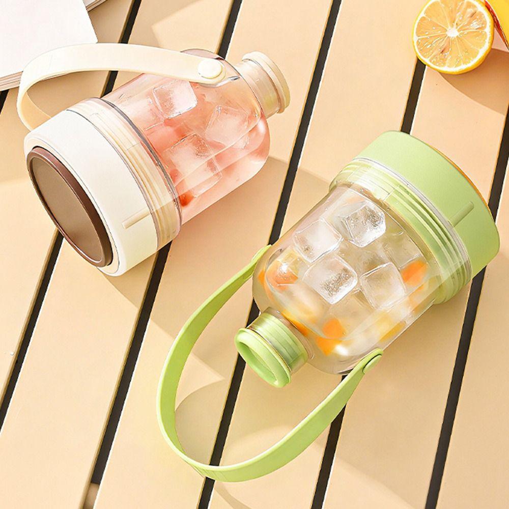 Press-type Water Bottle Ice Cube Tray Anti-leakage Ice Maker Kettle Ice Tray Mold  for Home&Travel