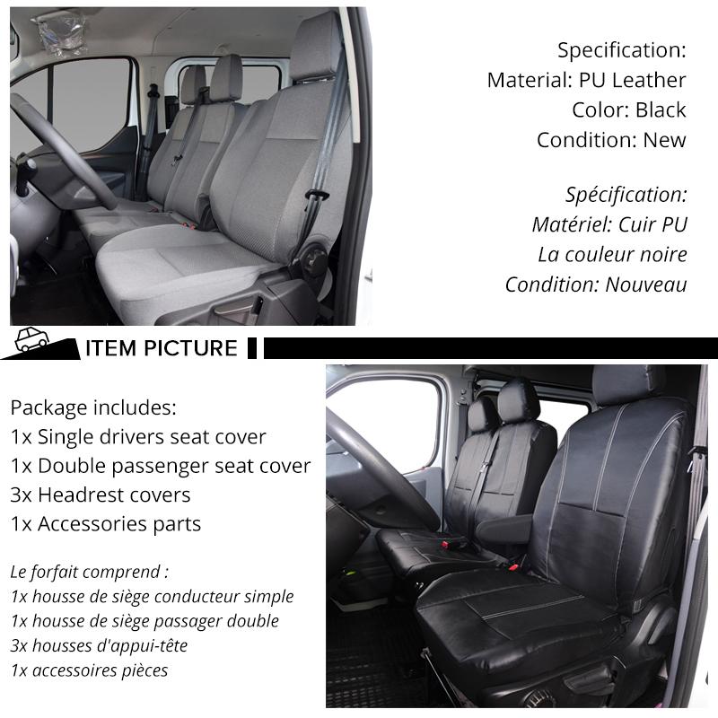 AUTOYOUTH 1+2 Seat Covers Car Seat Cover for Transporter for Ford Transit Van Truck Lorry for Renault for Peugeot for Opel Vivar