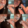 Zircon Pearl Multi-layer No-Pierce Ear Clip: Fashionable Versatile Earring with Light Luxury Feel.