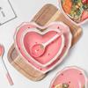 Strawberry Bowl Spoon Plate Set Beautiful Girl Heart Bowl Salad Bowl Dessert Household Tableware