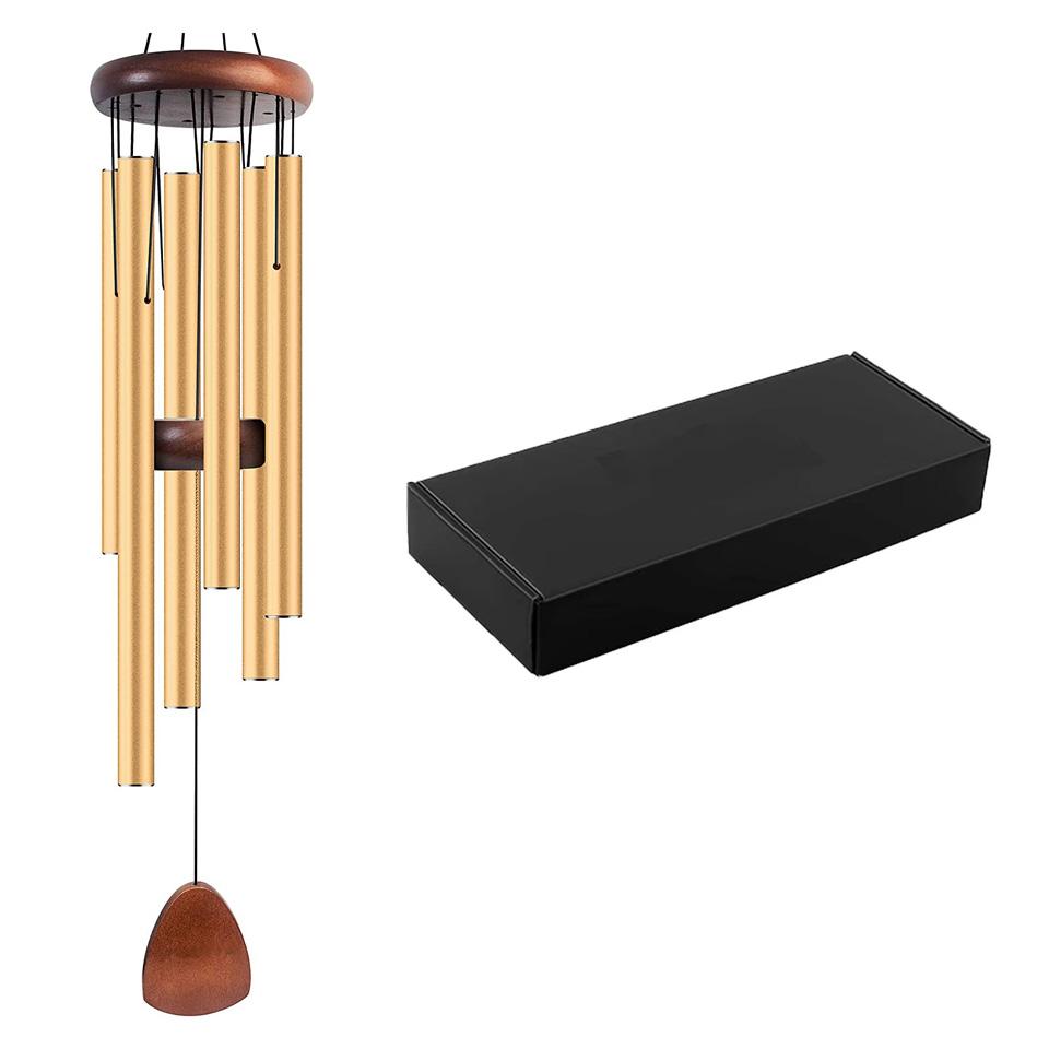 New Metal Windchime Aluminum Windbell Wind Chimes 6 Rods Chimes Home Decoration Craft Outdoor Garden Patio Notes Zen Meditation