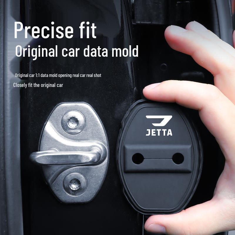 Jetta VS7 Car Door Lock Dustproof Anti-rust Silicone Sleeve with Cushioning and Shock Absorption.