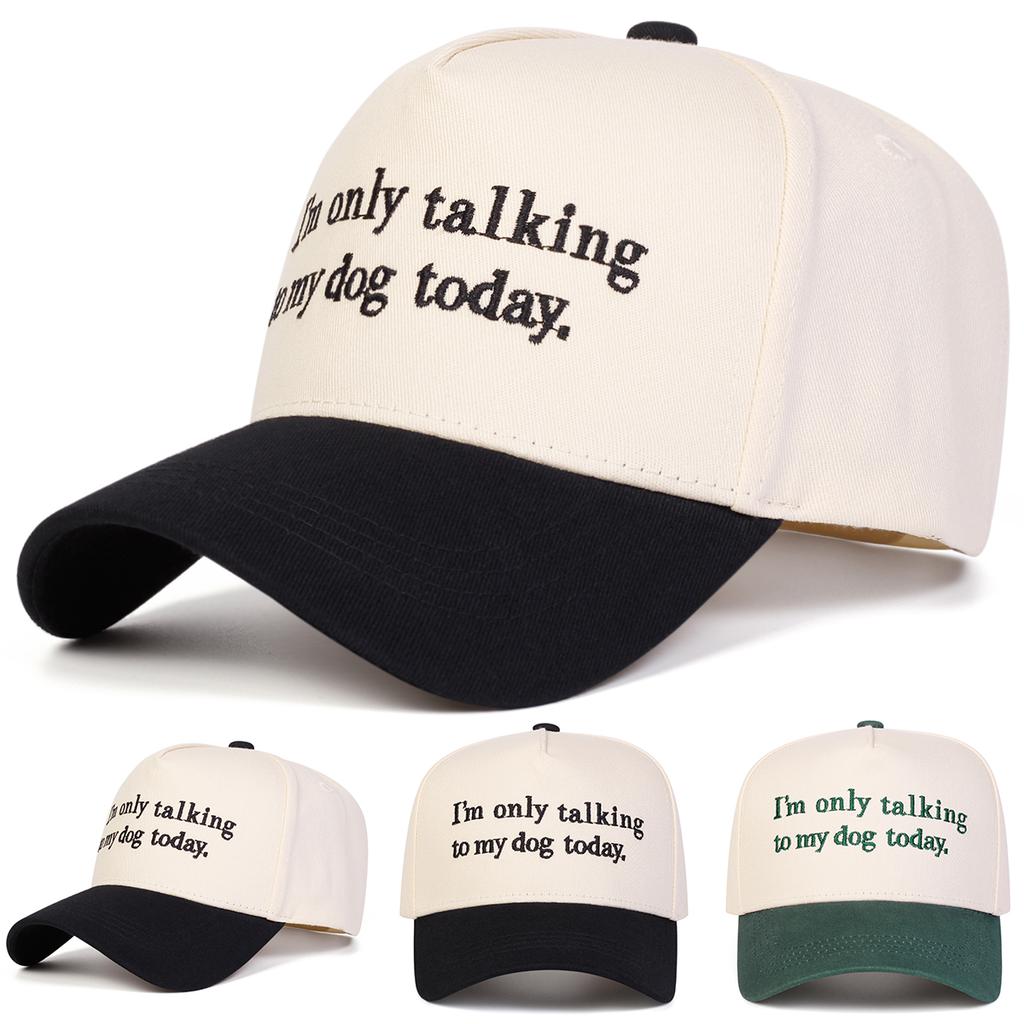 Unisex I'M ONLY TALKING Letter Embroidery Baseball Caps Spring Autumn Outdoor Adjustable Casual Hats Sunscreen Hat Sports Cap