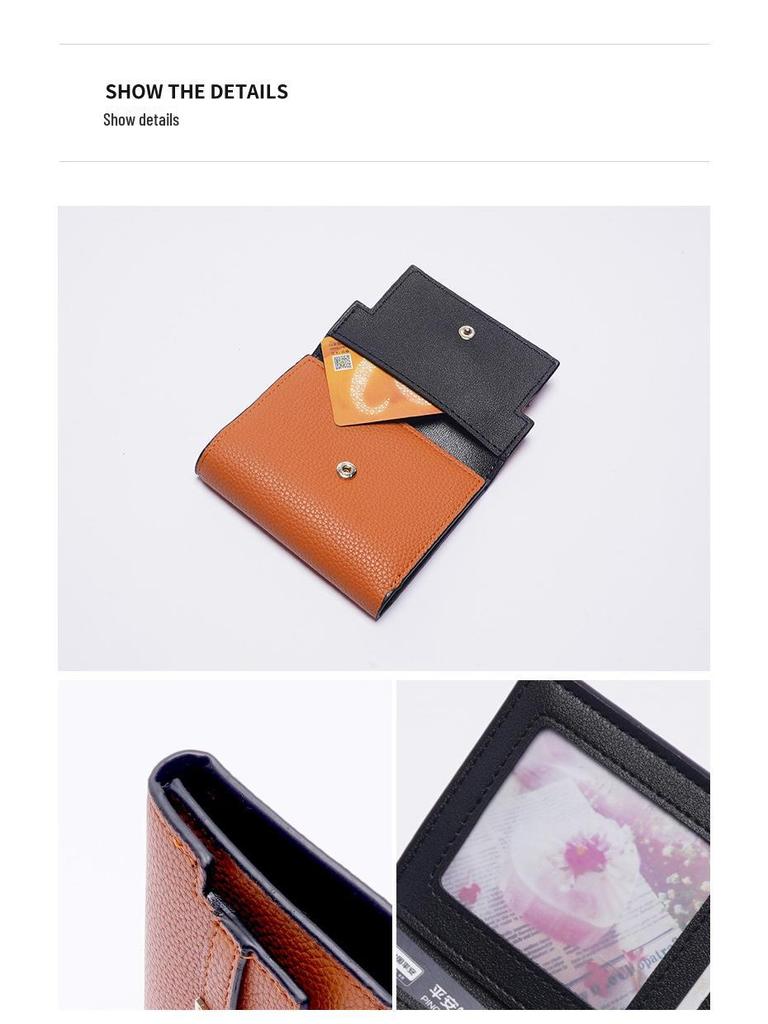 Women's High-End Simple Korean Short PU Wallet – 30% Off for Students