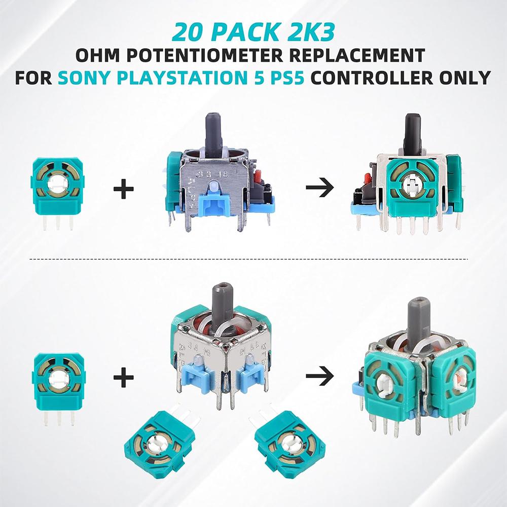 5-50pcs Analog Joystick Potentiometer 2K3 Ohm Replacement for Dualsense PS5 Controller Trim Pot Resistor Module Sensor