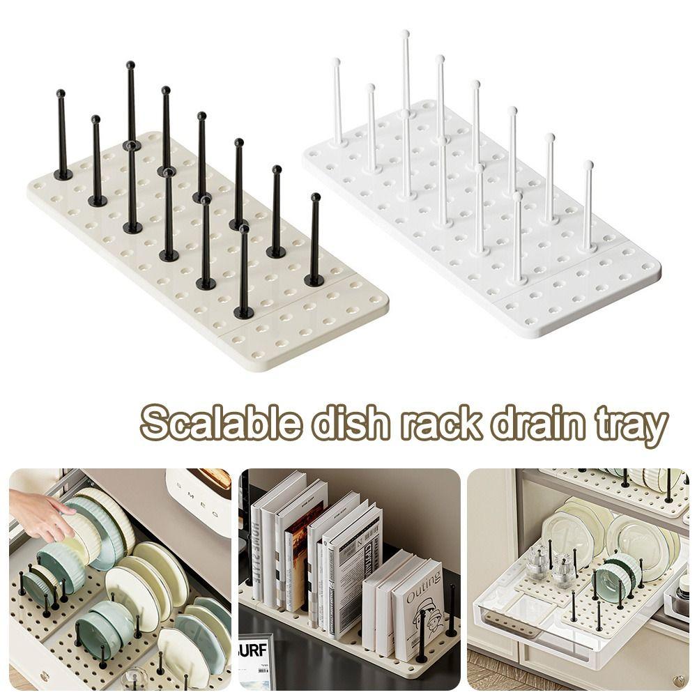 Extendable Kitchen Organizer Removable Sink Dish Drainer Durable Dish Rack  Home Accessories