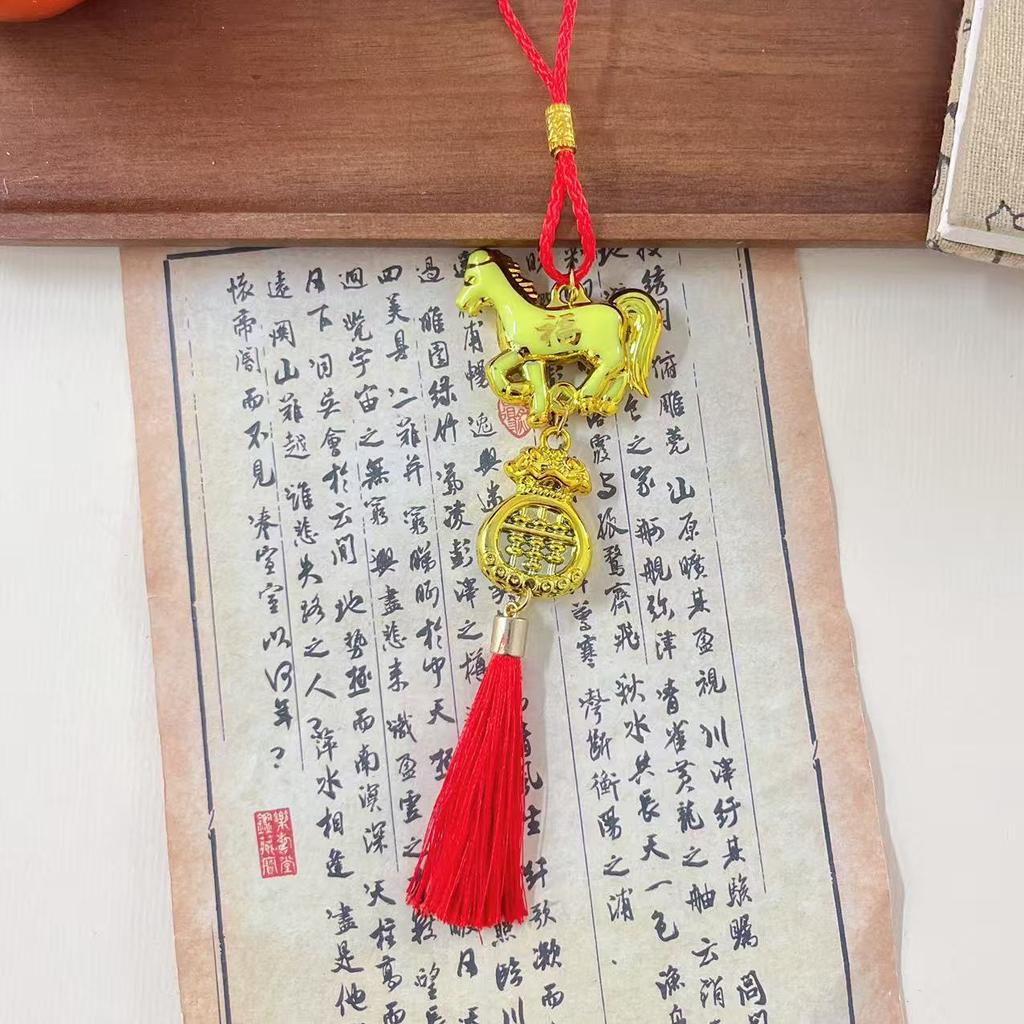 2026 Year of the Horse Wall Hanging Ornament New Year Lucky Pendant Spring Festival Housewarming Gift Home Decoration Accessory