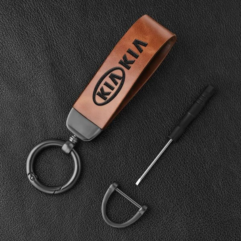 Car Logo Keychain Decoration Pendant Key Ring For Kia Sportage Carnival Seltos Sorento Rio Borrego Ceed Forte K3 K4 K5 K7 K9 EV3 Gbnkr30