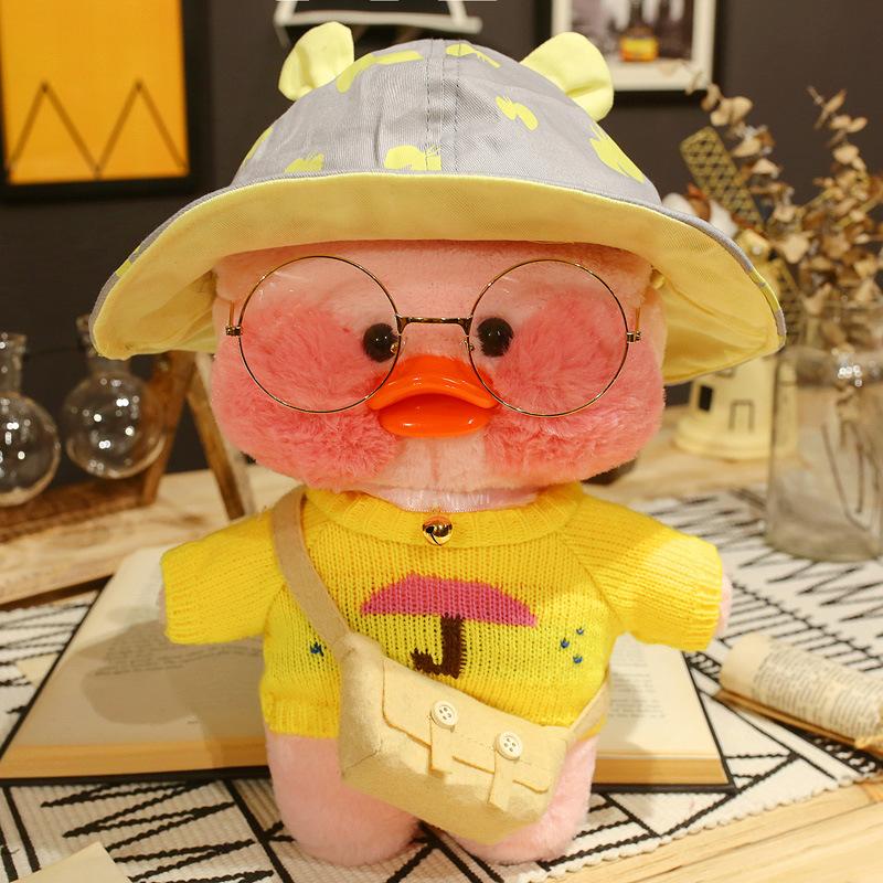 30cm Cute Lalafanfan Stuffed Soft Doll Plush Toy Kawaii Aminal Toys Girl Dressing Wearing Clothes Birthday Gifts