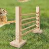 Kaninchen Sprungstange Holz Hase Agility-Ausrüstung Verstellbare Höhe Tier Sprungzaun Trainingsspielzeug Für Gehege Frettchen Chinchilla