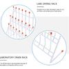 Laboratory Beaker Drying Holder Draining Rack for Test Tubes and Glassware Organization and Practical Drying for Labs