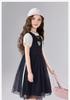 [Fake Two Piece Splicing Mesh Skirt] Girls' 25 Summer Mid to Large Children's Summer Dress Children's Color Contrasting Dress