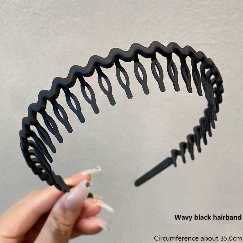 

Однотонная волнистая повязка на голову для девочки, женщины, лето, для умывания лица, спортивная повязка для волос, повязки на голову, нескользящие резинки для волос для женщин, аксессуары