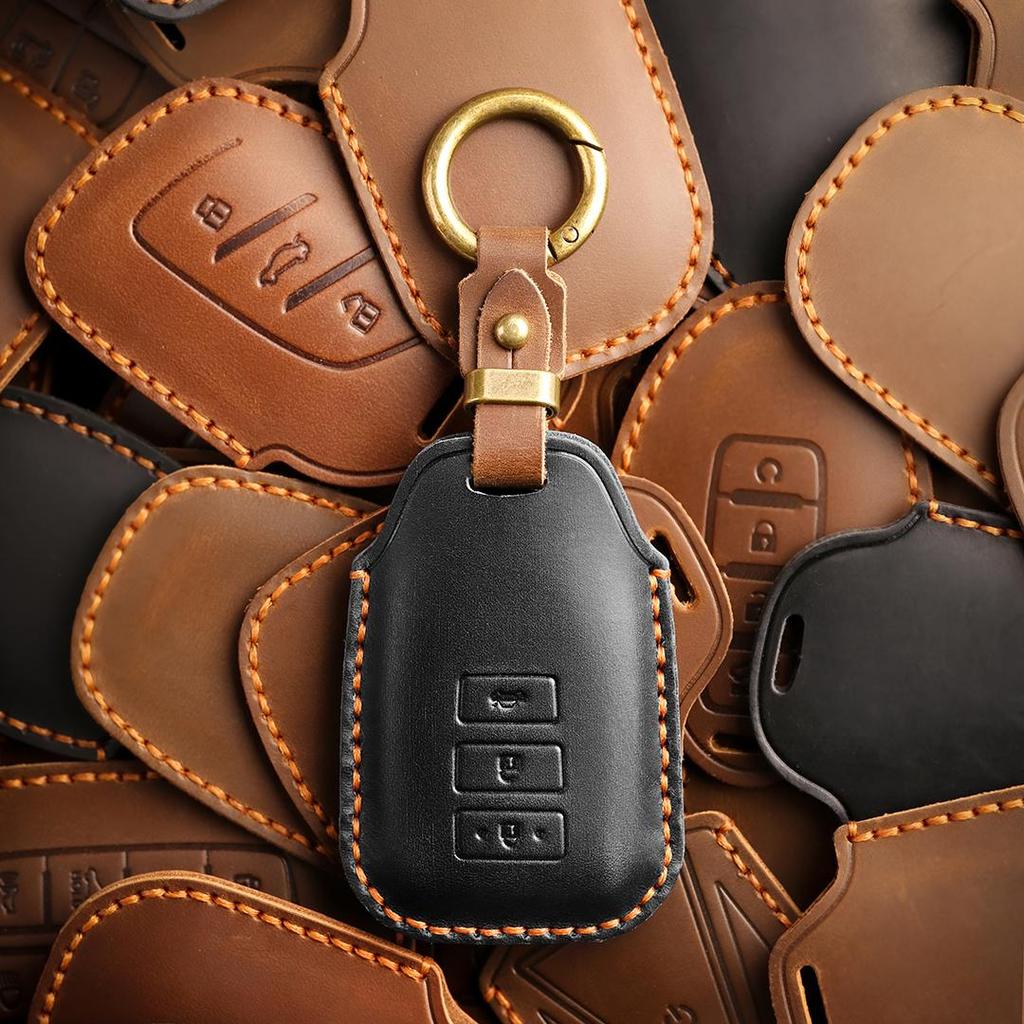 [TOYOTA-Yalex] Car Key Cover car key case Cowhide Handmade