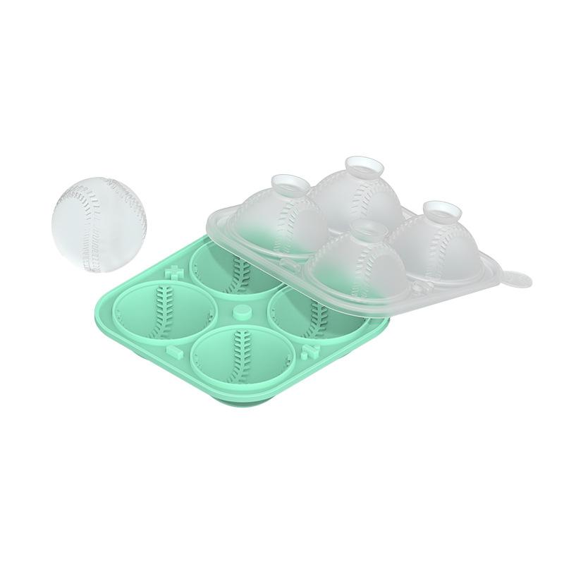 Bac à Glaçons en Silicone pour Glaçons Boules Glaçons Cubes Whiskey Moule Bac Maison Forme Balle de Baseball Moule