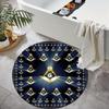 1pc The square and compass of Freemasonry Round carpet Painted Printed circular carpet, home door mat, outdoor travel protection carpet