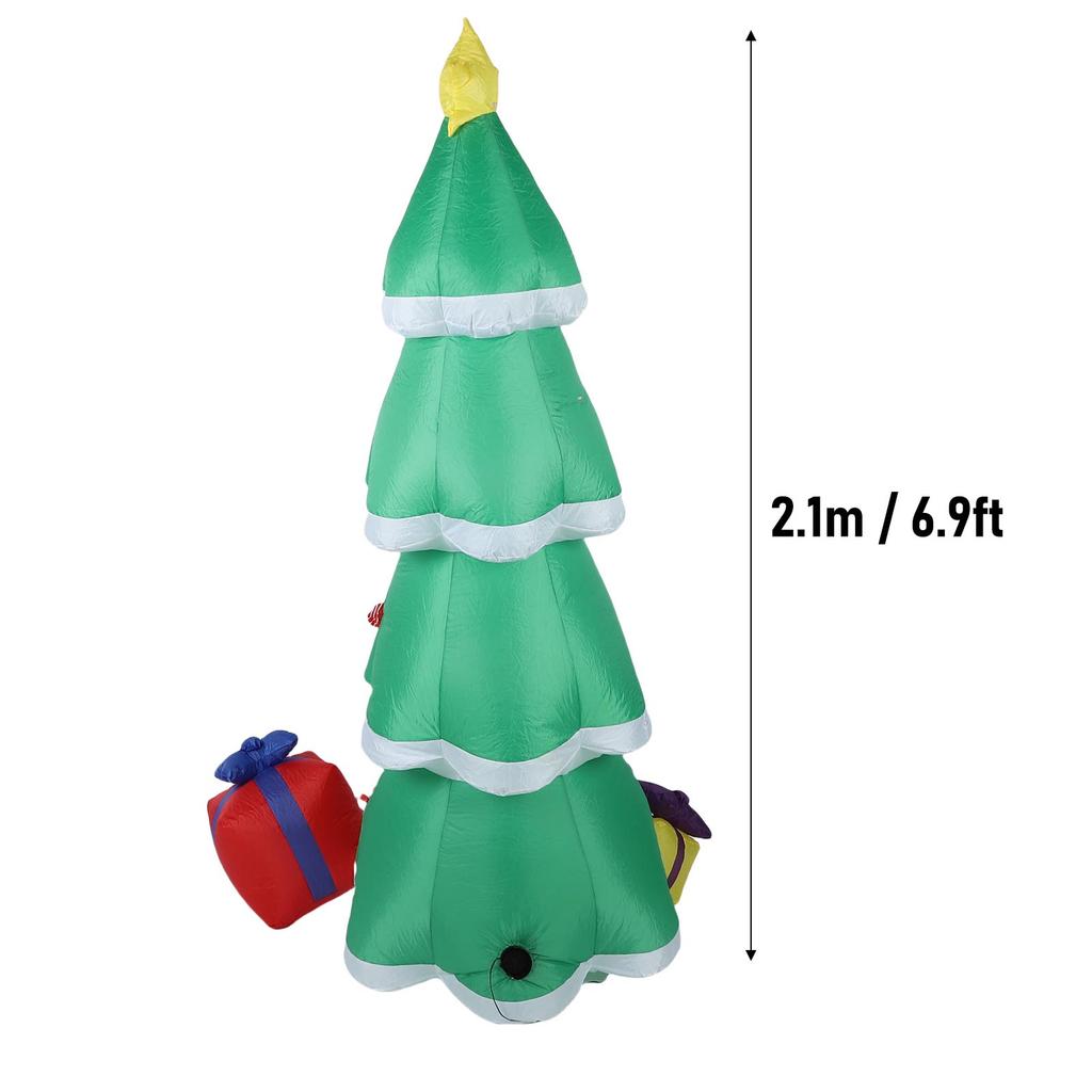 Inflatable Christmas Tree Xmas Santa Claus Christmas Decoration With LED Party Props Outdoor Holiday Party Garden Lawn Decor