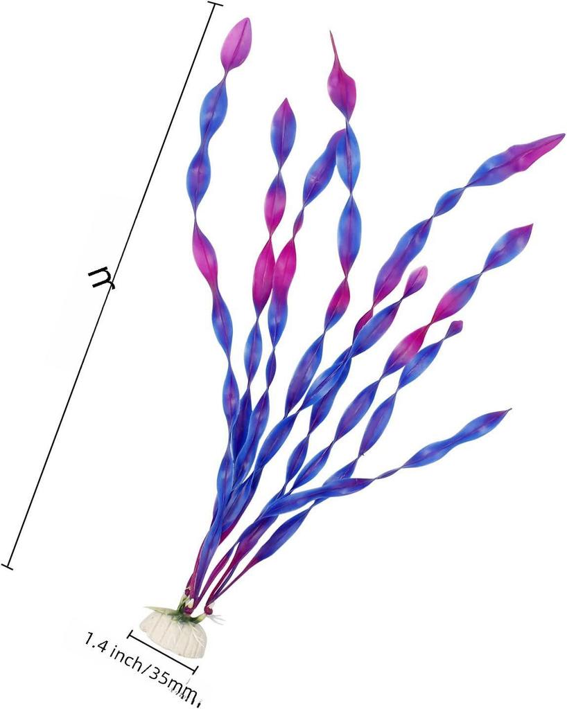 Aquarium Simulation Water Grass Set - 10-Piece Green Plastic Kelp Plant Decorations