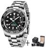 PAGANI DESIGN Nuevo PD-1662 V6 Relojes Mecánicos para Hombre Lujo Bisel de Cerámica Reloj Automático 10Bar Impermeable Reloj GMT para Hombre