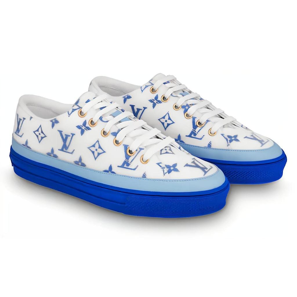 LOUIS VUITTON Lv Stellar Low Top Sneakers White/Blue Women's 1A65U