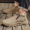 New winter retro leather brown high-top leather shoes sports soft-soled Martin boots