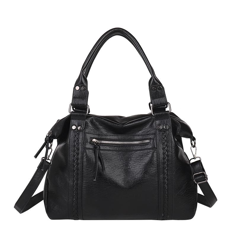 Luxus Weiche Echtes Leder Handtasche Mode Frauen Schulter Umhängetasche Einfarbig Rindsleder Tote Mode Weibliche Crossbody Sac