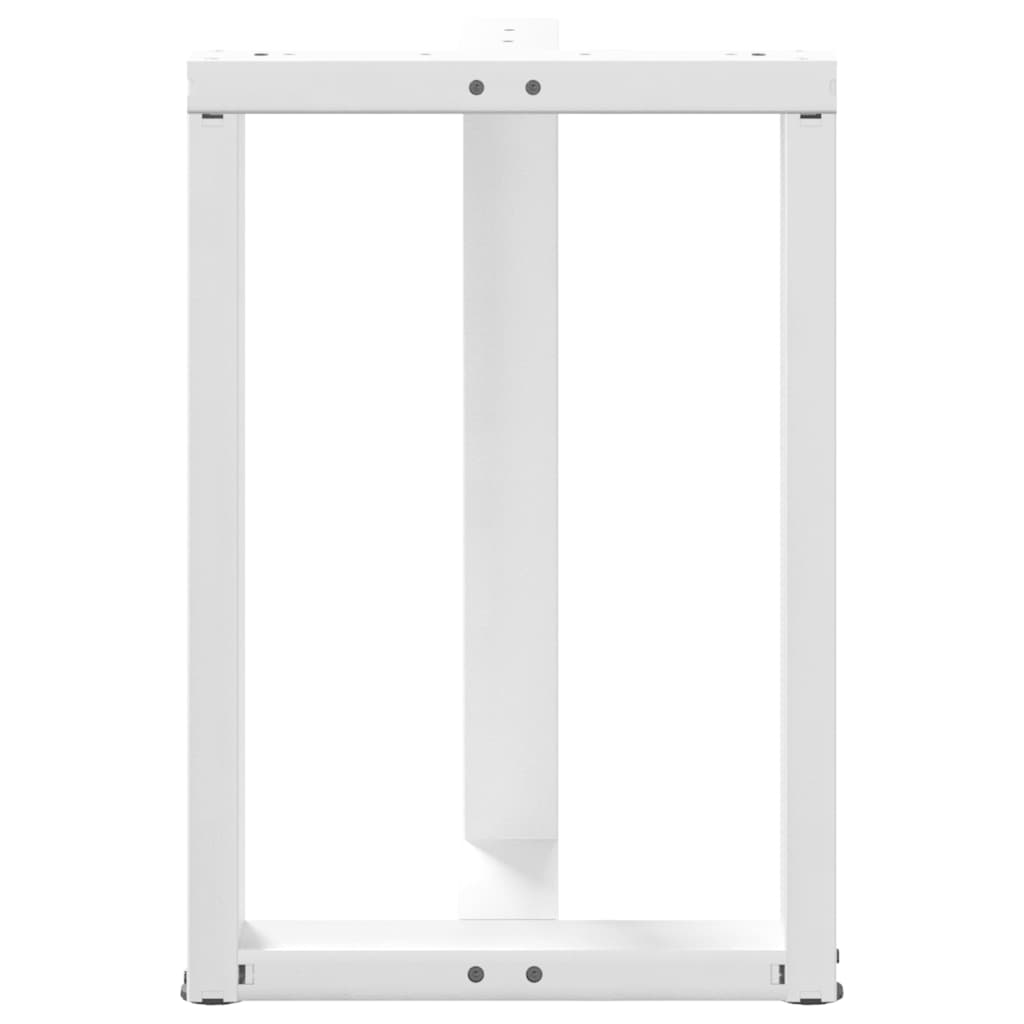 Vidaxl Nogi Do Stołu Jadalnego, 2 Pcs., Białe, 60X35X(72-73) Cm, Stal