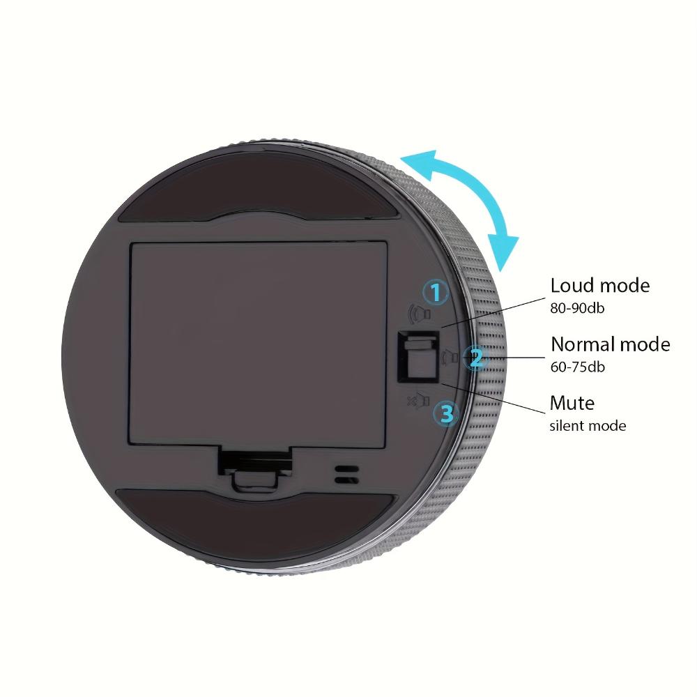 Minuteur de cuisine rond élégant, Outil de gestion du temps rotatif avec lumière LED, Pour la cuisine, la pâtisserie, le sport, Essentiel pour le dortoir, Cadeau créatif pour la fête des mères
