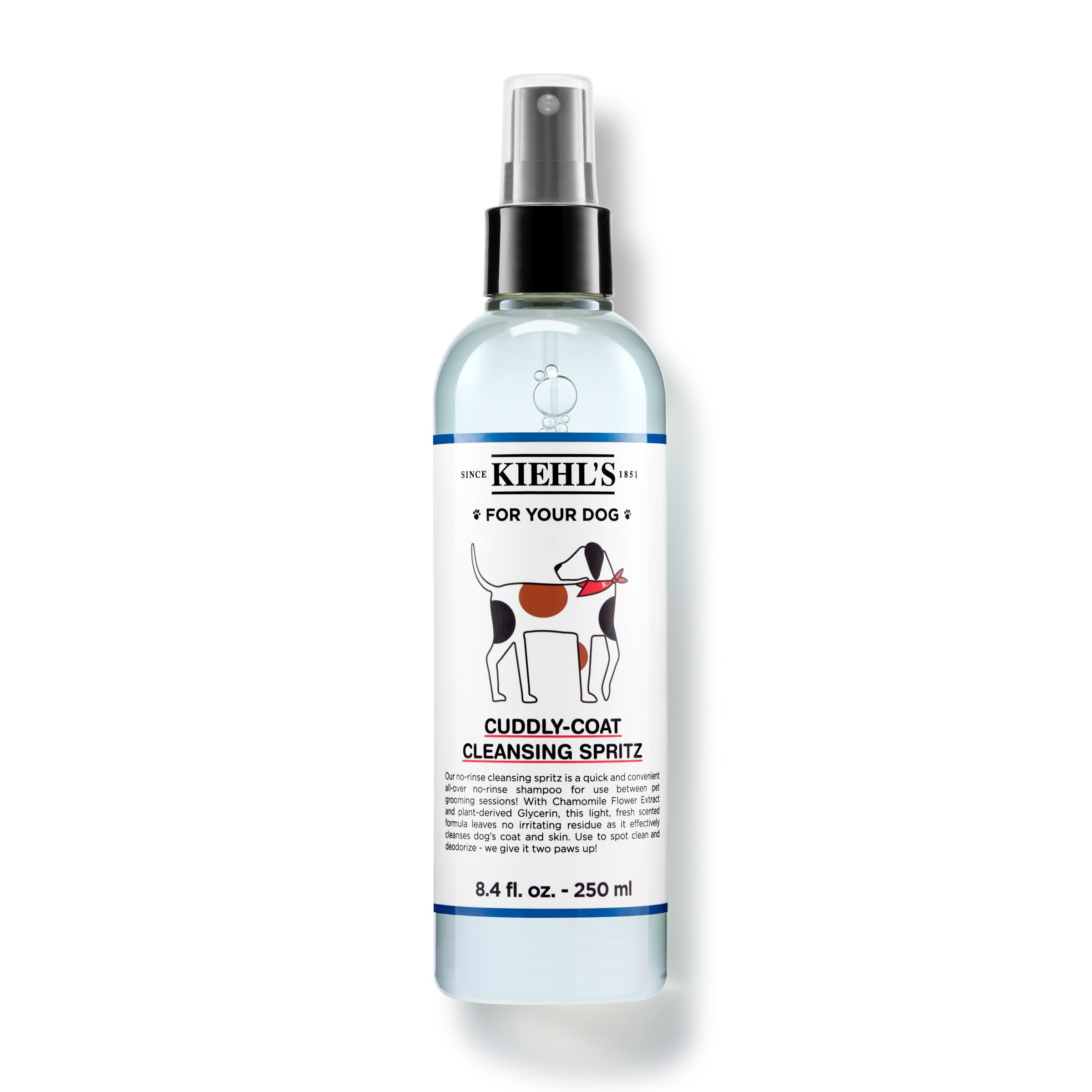 

Dog Cleansing Spritz 250ml Pet Suitable for All Authentic Kiehl s Shampoo, No-Rinse Freshener, Breeds,