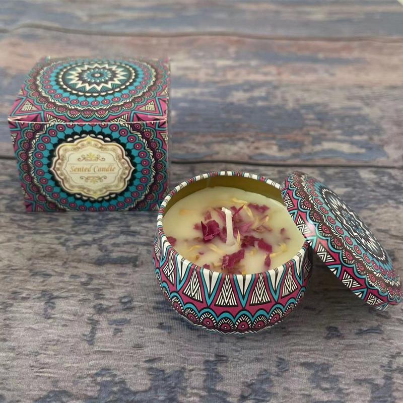 1pc soybean wax dried flower aromatherapy candle birthday gift fragrance