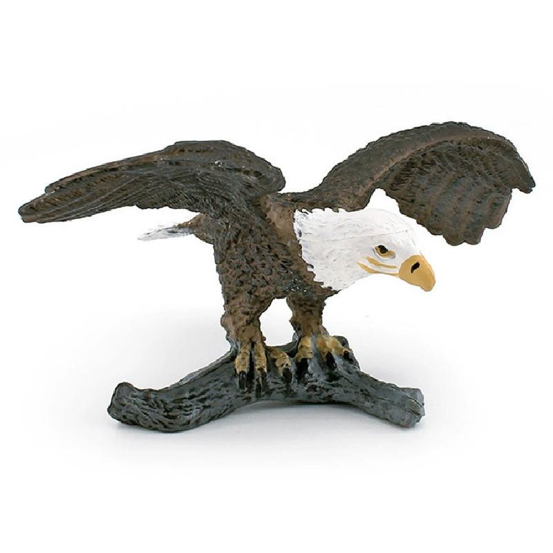 Natureinspired Bird Statue White Head Eagle Plastic Animal Figurine For Display