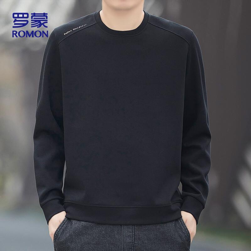 ROMON Men's Round Neck Long Sleeve Sweatshirt