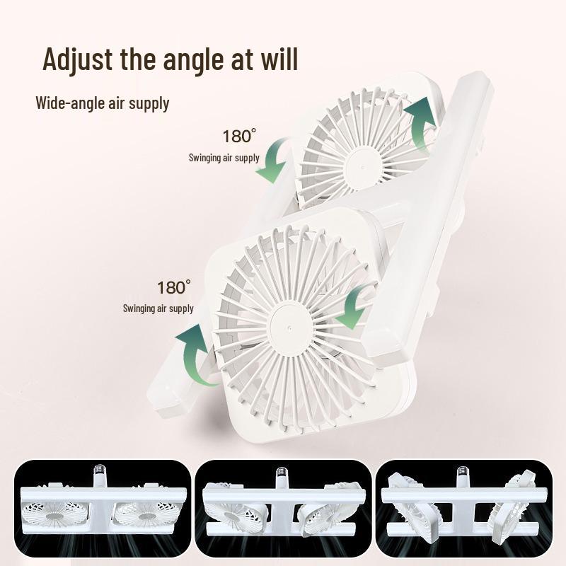 E27 Screw Base Double Row LED Ceiling Fan Light for Bedroom/Dining Room - Silent, Powerful Wind
