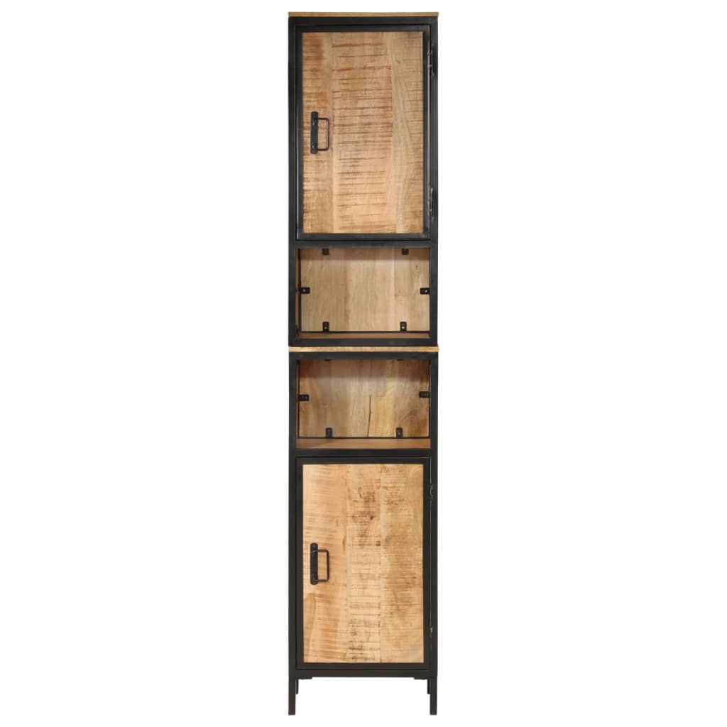 Bathroom Cabinet 40x27x180 cm Iron and Solid Mango Wood