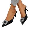 New Style Pointed-toe, High-necked, Half-slipper with Thin Heel and Ankle Strap Women's Shoes