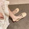 Baotou Half Slippers for Women Shoes Wearing Summer  New Korean Version Square Headed One Step Lazy Muller Sandals for Women