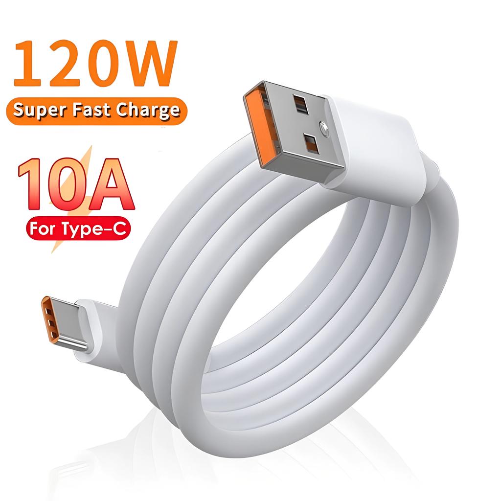 120W 10A USB Typ C Kabel 10A Superschnelllader Datenleitung Datenübertragung 0,25M 1M 1,5M 2M Telefonkabel für HUAWEI