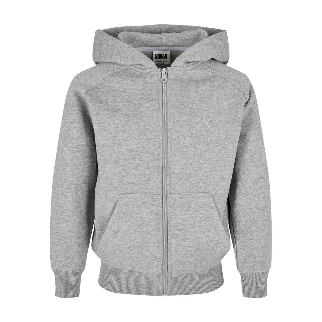 Urban Classics Jungen Basic Kapuzenpullover mit durchgehendem Reißverschluss und Kordelzug