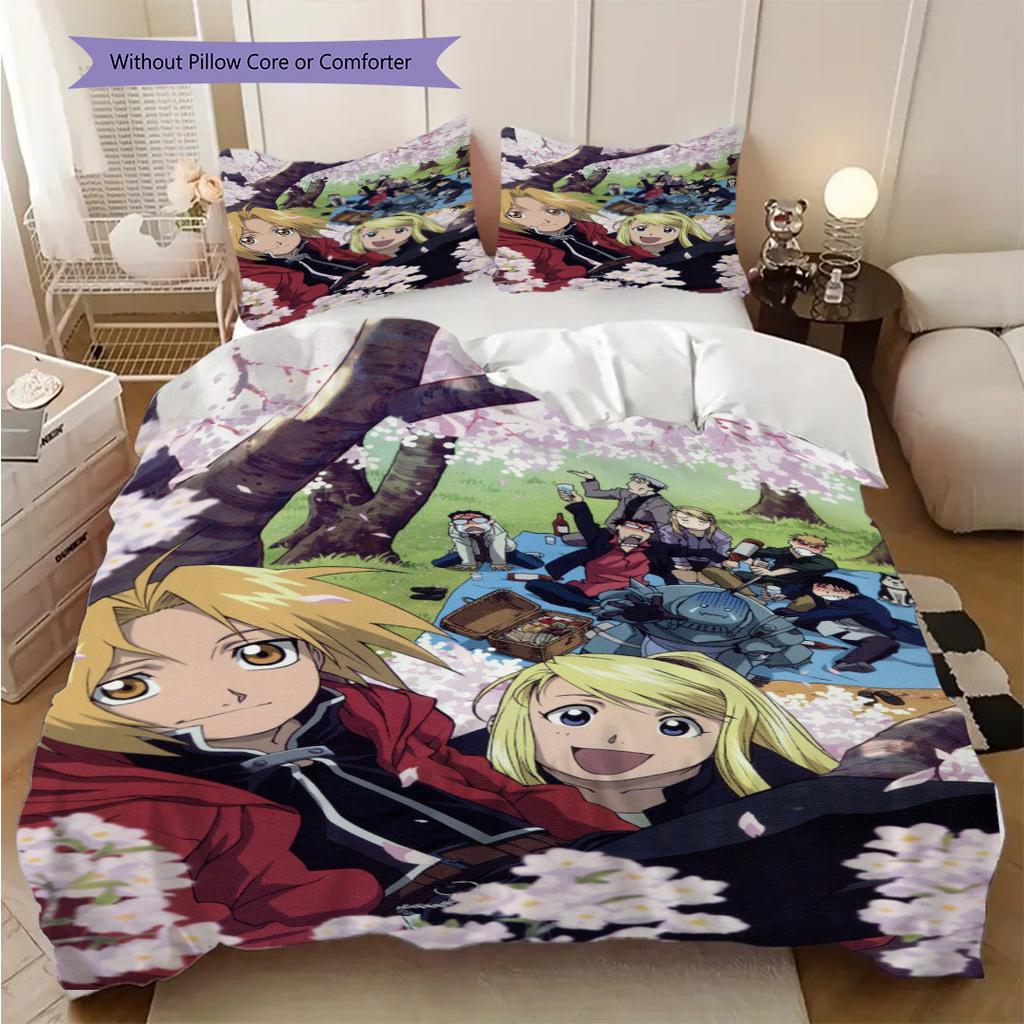 Fullmetal Alchemist Threepiece Set 1 Duvet Cover 2 Pillowcase Without Core Duvet Cover And Pillowcase Gift Soft And Comfortable