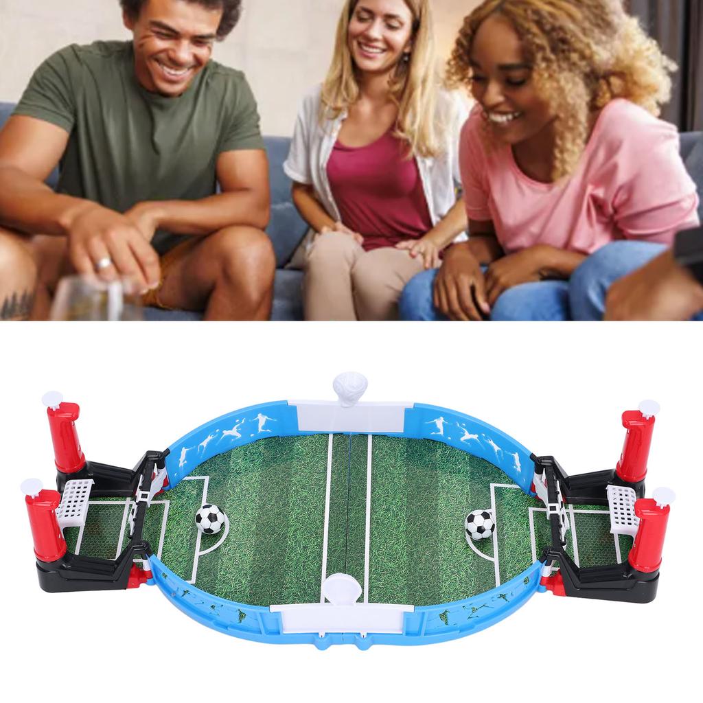 Tabletop Football Interactive Game Improve Hand Eye Coordination Desktop Soccer Toy with 2 Balls for Double Player